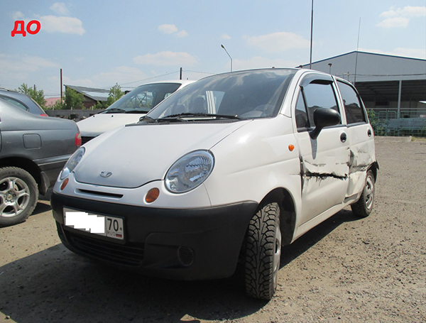Daewoo Matiz до и после кузовного ремонта